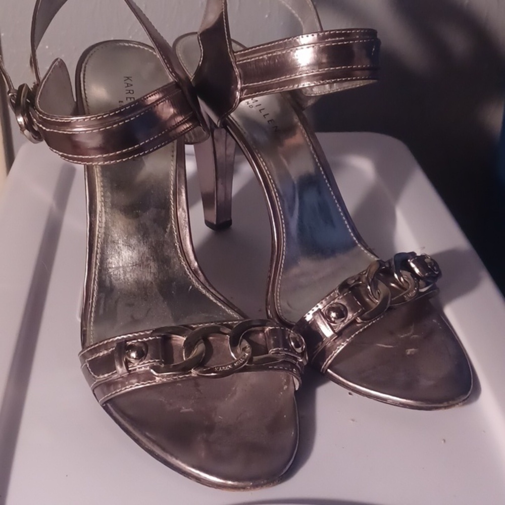 SIZE 41 KARREN MILLEN SILVER HEELS